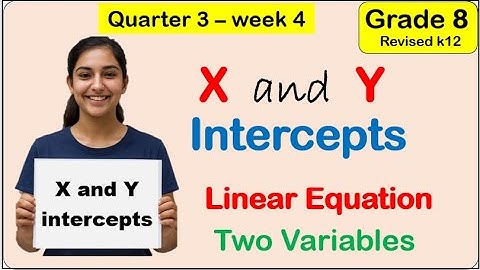 [Tagalog] X and Y intercepts of linear equation two variables Math 8 Matatag Third quarter week 4