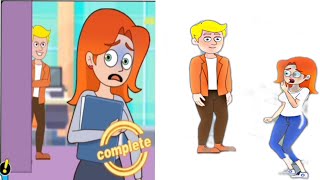 Brain Girls Love diary | level 1  employee daily | Gameplay All level screenshot 4