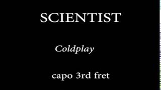 Video thumbnail of "SCIENTIST - COLDPLAY Easy Chords and Lyrics (3rd Fret)"