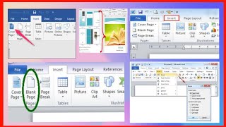 MS WORD INSERT TAB  HOW TO INSERT COVER PAGE  BLANK PAGE AND PAGE BREAK