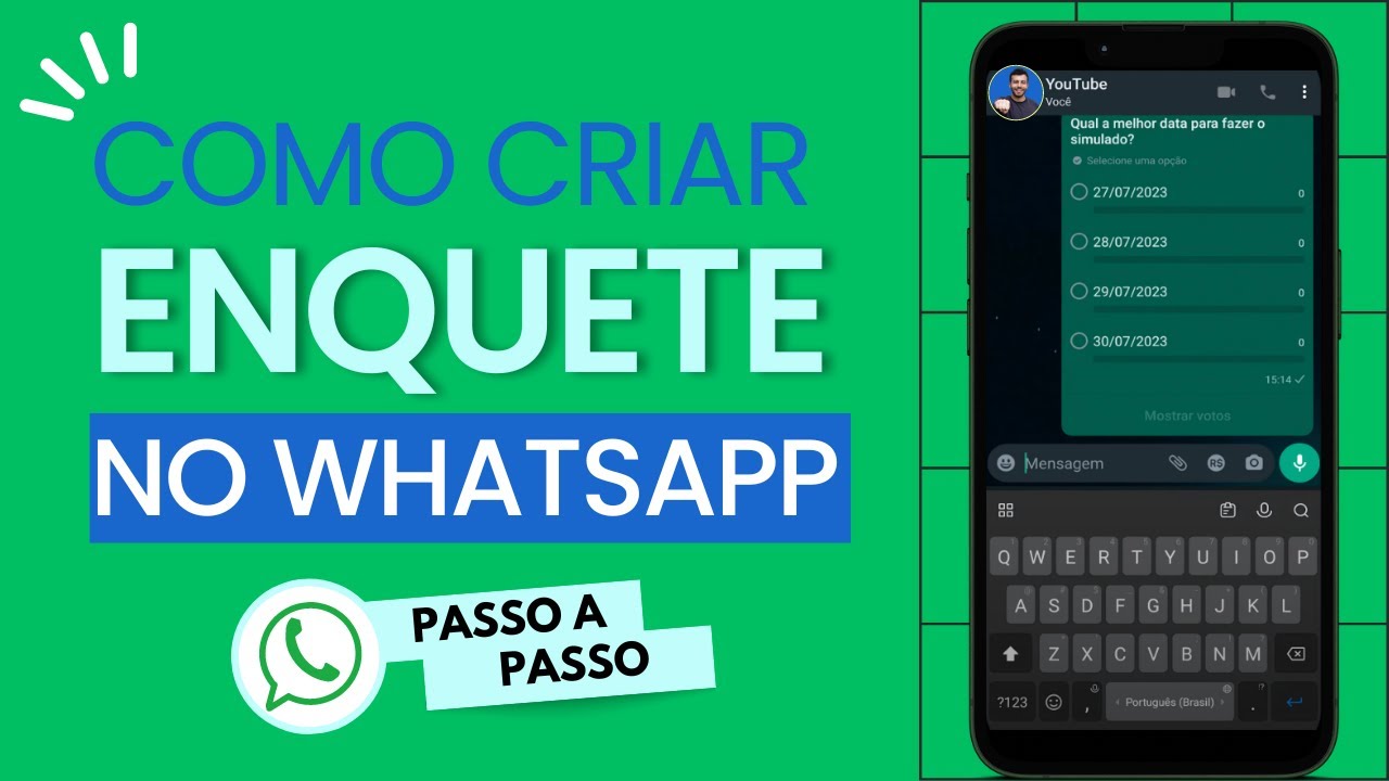 Como CRIAR uma ENQUETE no WhatsApp - Passo a Passo - YouTube