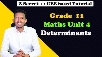 Grade 11 Maths Unit 4 Determinants and Its properties + UEE 2004-2016 | part 1