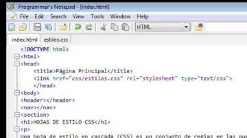 Creación y vinculación hoja de estilos CSS a un documento HTML