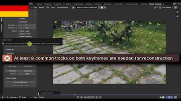 🇩🇪 Der berüchtigte "At Least 8 Common Tracks"-Fehler im Blender Motion Tracking