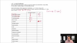 Module 1, Video 2.5 - Identifying Assets, Liabilities and Equity Accounts - Problem 1-2Az
