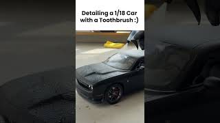 ASMR Diecast Car Detailing — 1/18 Scale 🚗 | Detailing a 1/18 Diecast Car with a Toothbrush 🪥 #shorts