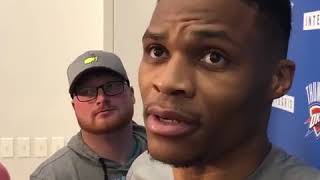 Russell Westbrook On Stealing Rebounds and Statt Padding