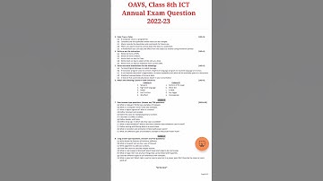 OAVS | Class 8th | ICT (Computer) | Annual Exam Question Paper 2022  |🤔#shorts #generalknowledge