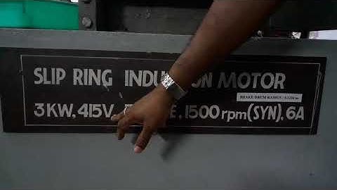 Load Test on 3 phase slip ring induction motor