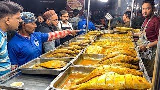 Balochi Fried Fish & Grilled Fish at Khan Quetta | Street Food Spicy Masala Fish Fry  Machli Farosh