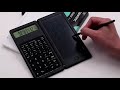 QYNIAL Scientific Calculator with LCD Writing Pad 10 Digit for Students Black