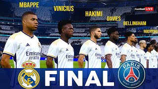 Real Madrid vs PSG | Final UEFA Champions League 2024 | Mbappe, Davies, Hakimi to RM | PES Gameplay