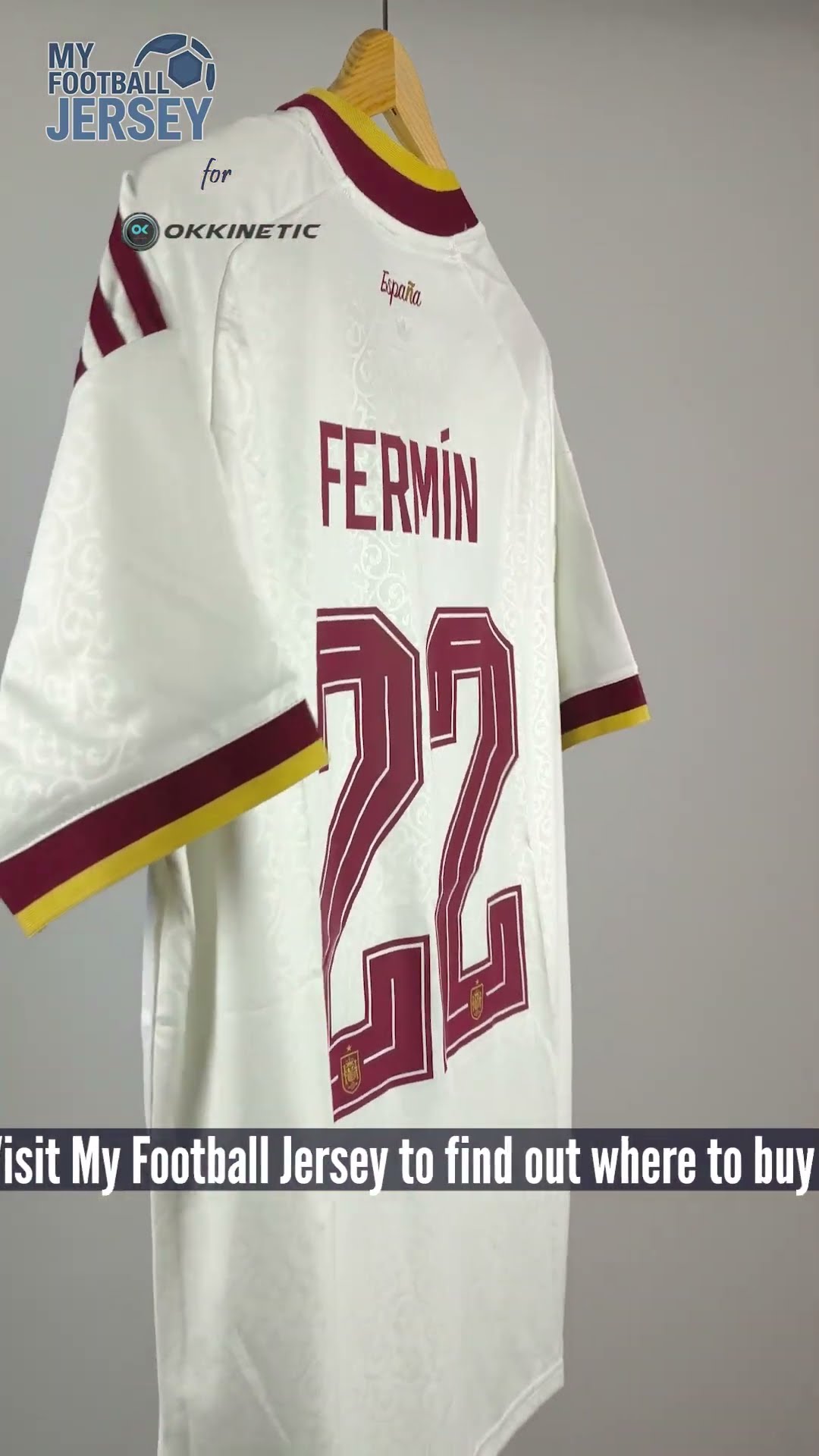 Spain Away Kit 2026 World Cup #FermínLópez (Fan Version) OKkinetic