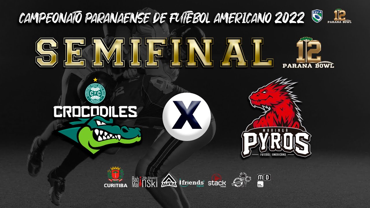 TRANSMISSÃO PLAYOFFS PARANÁ BOWL 2023 - CORITIBA CROCODILES X PARANÁ  GUARDIAN SAINTS 