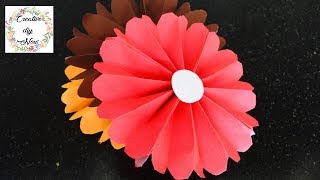 Easy Paper Rosette Flower For Room Decoration