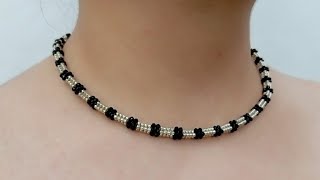 Herringbone Beaded Necklace Making | Jewellery Making @smartschannel23 #necklace #jewellery