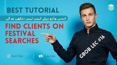 How To Find Clients From Festival Searches | GBOB Lec #16 | Learn With Zilli