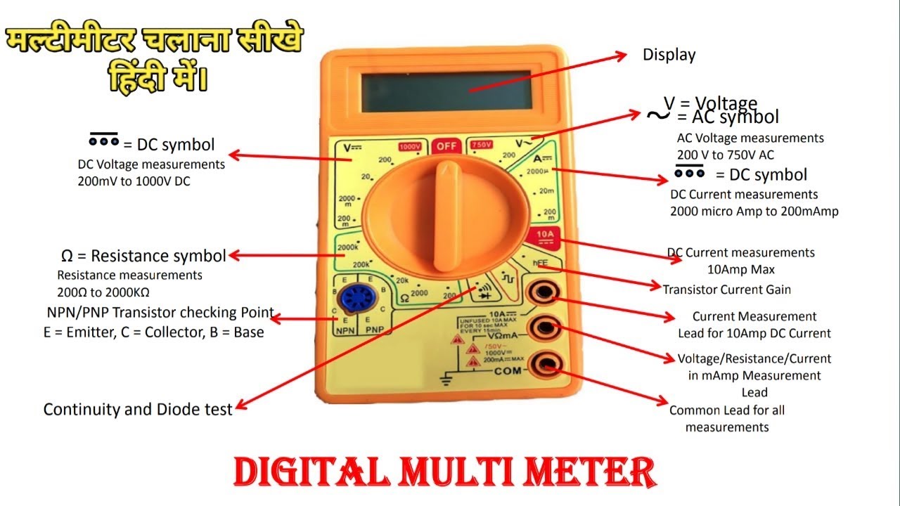 Multimeter use in hindi YouTube