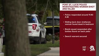 Woman found shot, killed inside Port St. Lucie home