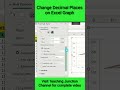 How to Change Decimal Places on Excel Graph Axis (X-axis and Y-axis) #shorts #excel #excelgraphs