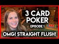 3 Card Poker! I Hit A STRAIGHT FLUSH On MAX BET!! OMG!! MASSIVE WIN!!