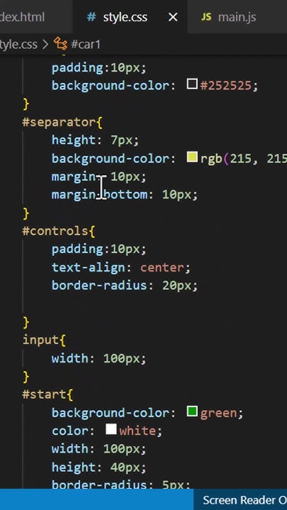MINI CAR RACE PROGRAM | HTML+ CSS+JAVASCRIPT | @DESIGN_AND_DEVELOPMENT ...