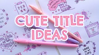 CREATIVE HEADER IDEAS FOR MODULES 🌜 CUTE TITLE DESIGN FOR PROJECT or FRONT PAGE 🌛 INSPIRED BY LOVE