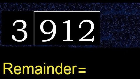 Deel 912 door 3, rest. Delen met 1-cijferige delers. Hoe te doen.