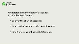 Understanding the chart of accounts in QuickBooks Online