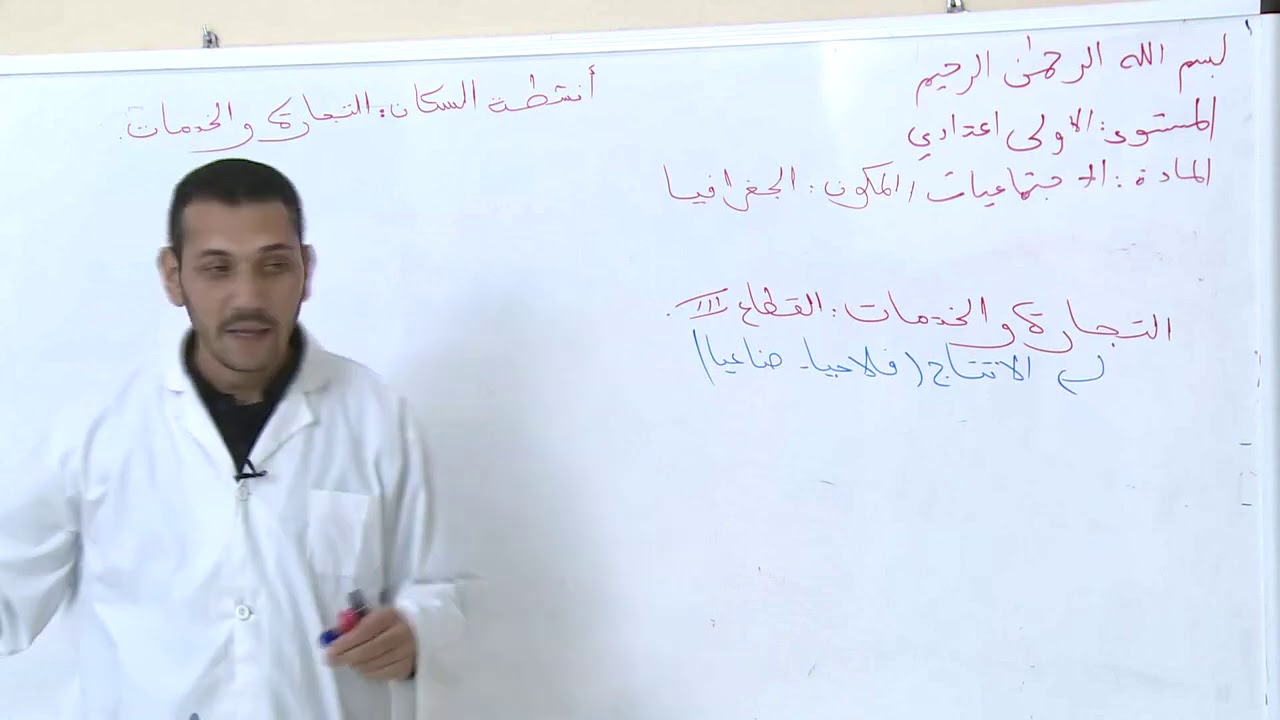 الاولى إعدادي: أنشطة السكان - التجارة والخدمات - الاجتماعيات - منصة التلميذ TelmidTICE
