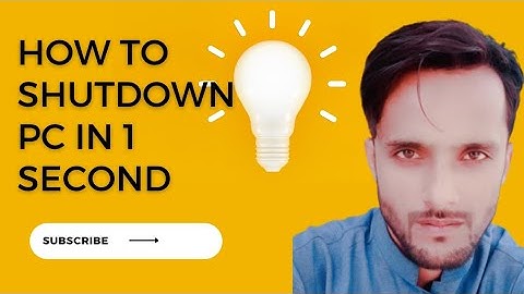 How to shutdown P C in one Second #shutdown #pc #information