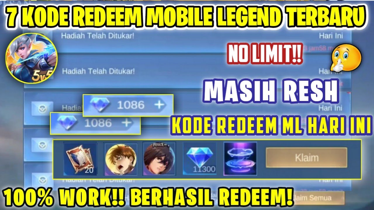 KODE REDEEM ML HARI INI! 6 KODE REDEEM ML TERBARU KODE REDEEM MOBILE ...