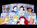 [ToyASMR] Decorate with Sticker Book Disney Princess Aurora, Tiana, Ariel