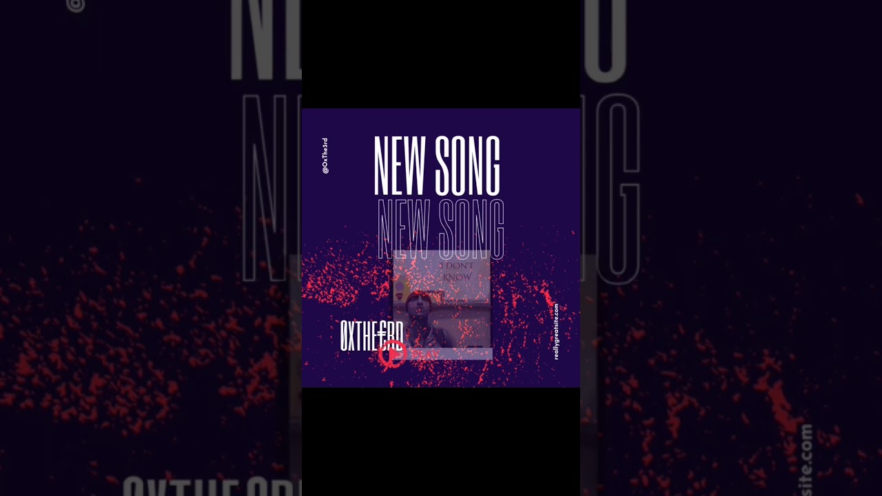 I Don't Know (2023)' Prod. By Zak G is it OUT NOW! #rap #music #hiphop #OxThe3rd #shorts