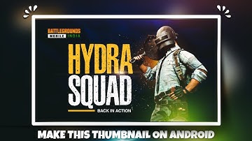 🔥HOW TO MAKE BGMI THUMBNAIL ON ANDROID || BGMI Livestream Thumbnail