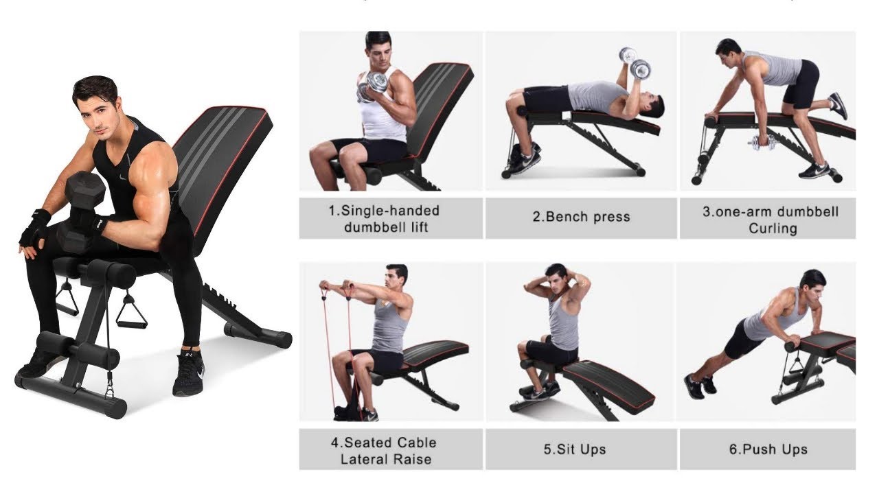 Weight Bench Workout Routine Tutorial Pics