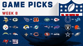 Week 8 Game Picks!  NFL 2020 