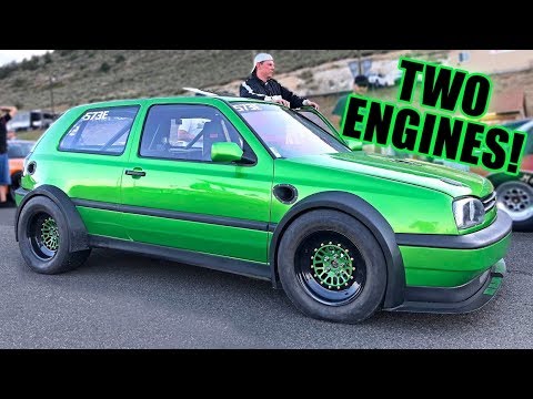 This VW Golf Makes 1600 HORSEPOWER!  (Twin Engine & Twin Turbo!)