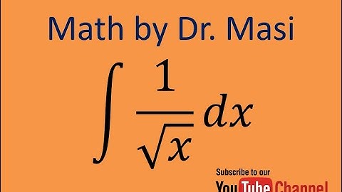 How to integrate 1/sqrtx, Integration by substitution, indefinite integral, calculus