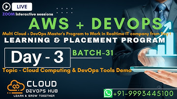 Multi Cloud with AWS + DevOps || Day3 || Live Session Zoom || 8 AM IST | 24July || Batch-31