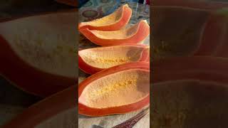 Seedless papaya, super sweet.