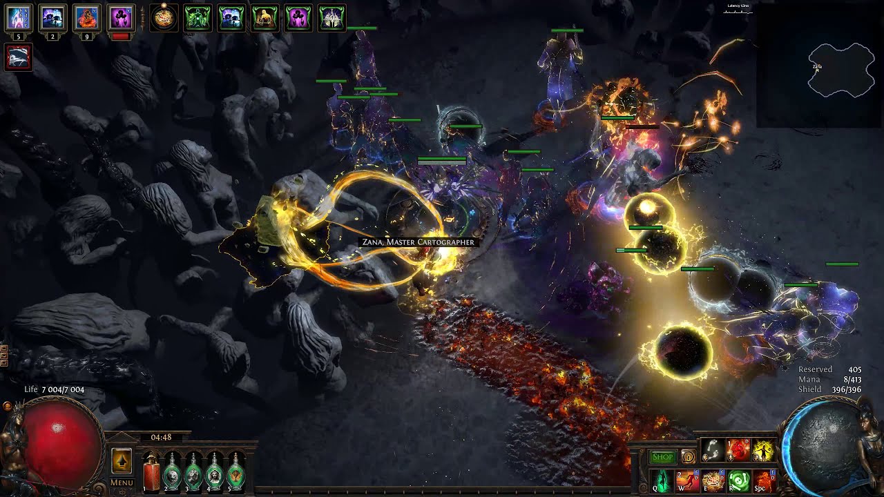 3.8 Blight League Raise Spectre Necromancer Uber Elder 1m56sec (Deathless)