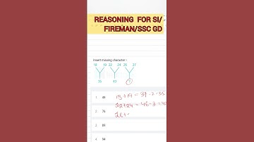 REASONING FOR ODISHA POLICE SI | FIREMAN  | SSC GD