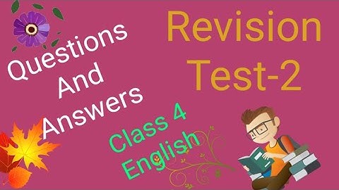 Revision Test-2//Class 4 English//#english #class4english #revisiontest2class4