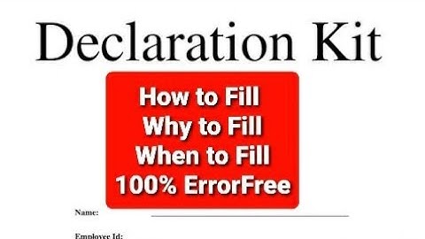 How to Fill TCS Declaration Kit || TCS BGCX DOCUMENTS