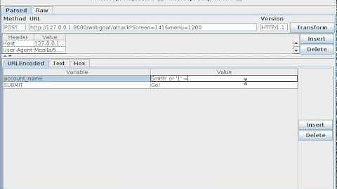 WebGoat v5.3 - Injection Flaws - String SQL Injection