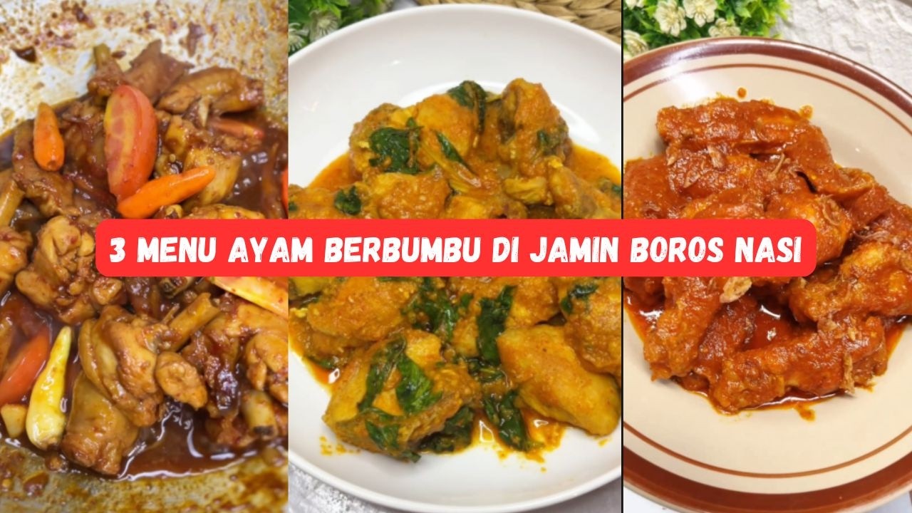3 Menu Masakan Ayam Berbumbu Dijamin Boros Nasi  ‼️