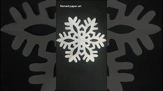 Simple ✨ snowfake ❄️ making 📄 paper craft 140 #shorts #snowflakes #diy #viralshort #christmas #craft