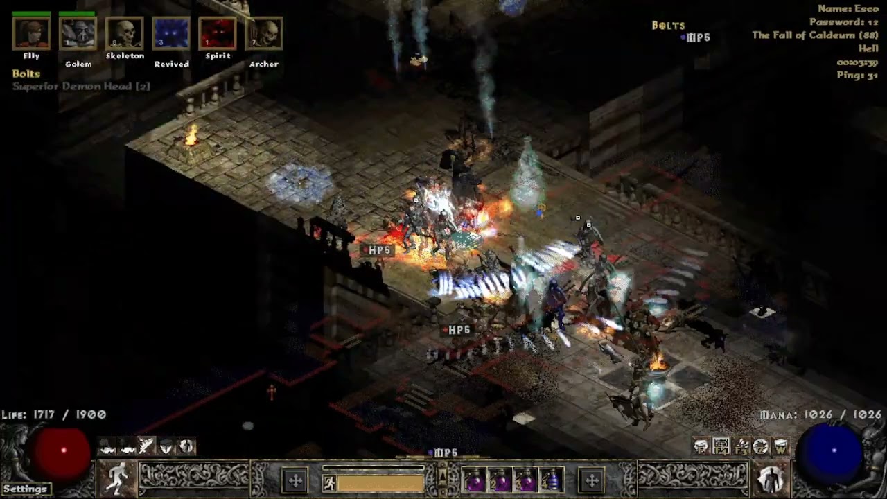 PD2 T2 "Bad Mods HoF" Map w/ Bone Necro (305% Density, Dolls, 30% Life, Open Wounds, Darkness Event)