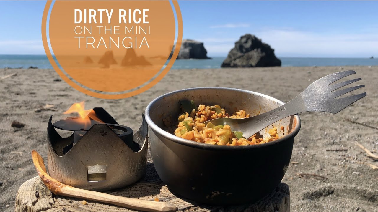 Beach Cooking: Dirty Rice Recipe with Non-Refrigerated Ingredients on a Mini Trangia